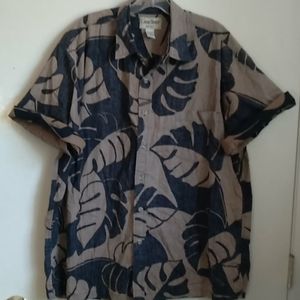 Cooke Street Honolulu brown and black button down shirt size XL